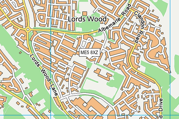 ME5 8XZ map - OS VectorMap District (Ordnance Survey) ME5 8XZ map - OS VectorMap District (Ordnance Survey)