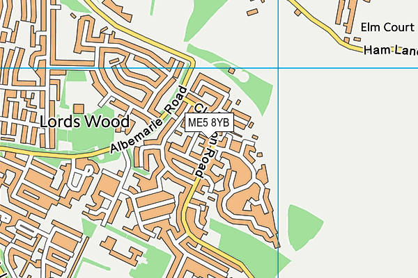 ME5 8YB map - OS VectorMap District (Ordnance Survey) ME5 8YB map - OS VectorMap District (Ordnance Survey)