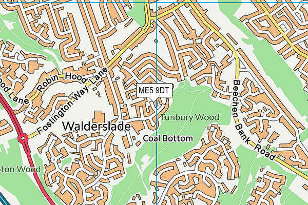 ME5 9DT map - OS VectorMap District (Ordnance Survey)
