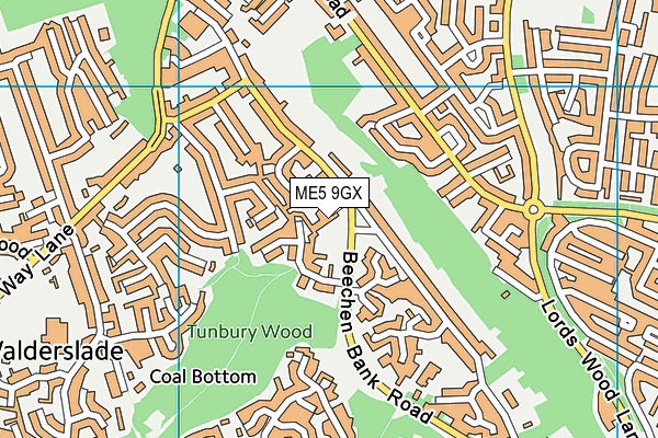 ME5 9GX map - OS VectorMap District (Ordnance Survey) ME5 9GX map - OS VectorMap District (Ordnance Survey)