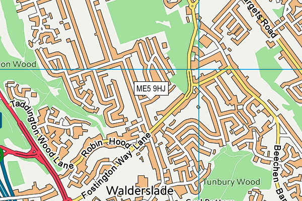 ME5 9HJ map - OS VectorMap District (Ordnance Survey) ME5 9HJ map - OS VectorMap District (Ordnance Survey)