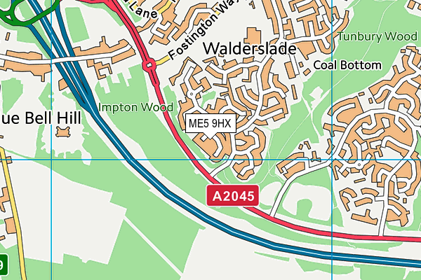 ME5 9HX map - OS VectorMap District (Ordnance Survey) ME5 9HX map - OS VectorMap District (Ordnance Survey)
