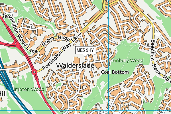 ME5 9HY map - OS VectorMap District (Ordnance Survey) ME5 9HY map - OS VectorMap District (Ordnance Survey)