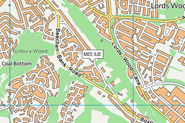ME5 9JE map - OS VectorMap District (Ordnance Survey) ME5 9JE map - OS VectorMap District (Ordnance Survey)