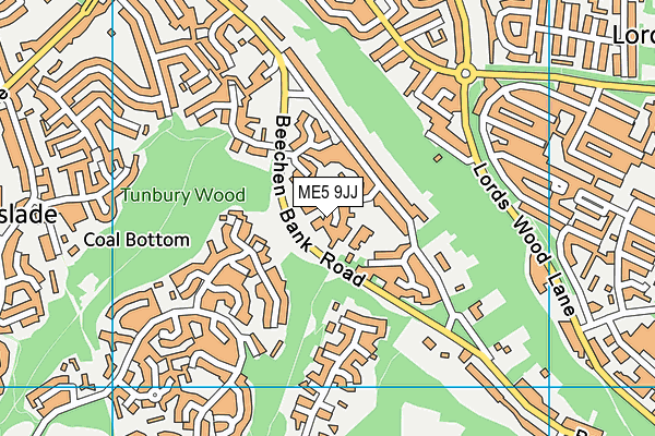 ME5 9JJ map - OS VectorMap District (Ordnance Survey)