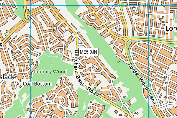 ME5 9JN map - OS VectorMap District (Ordnance Survey) ME5 9JN map - OS VectorMap District (Ordnance Survey)