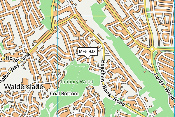 ME5 9JX map - OS VectorMap District (Ordnance Survey) ME5 9JX map - OS VectorMap District (Ordnance Survey)