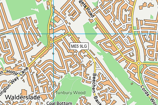 ME5 9LG map - OS VectorMap District (Ordnance Survey) ME5 9LG map - OS VectorMap District (Ordnance Survey)