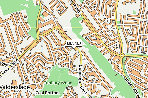 ME5 9LJ map - OS VectorMap District (Ordnance Survey) ME5 9LJ map - OS VectorMap District (Ordnance Survey)