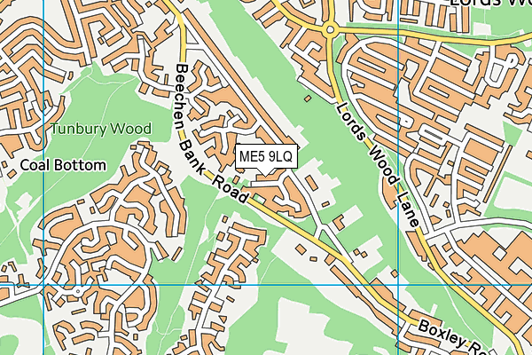 ME5 9LQ map - OS VectorMap District (Ordnance Survey) ME5 9LQ map - OS VectorMap District (Ordnance Survey)