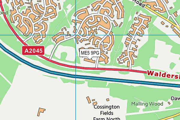 ME5 9PG map - OS VectorMap District (Ordnance Survey) ME5 9PG map - OS VectorMap District (Ordnance Survey)
