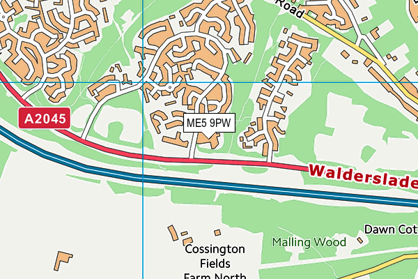 ME5 9PW map - OS VectorMap District (Ordnance Survey) ME5 9PW map - OS VectorMap District (Ordnance Survey)