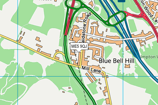 ME5 9QJ map - OS VectorMap District (Ordnance Survey) ME5 9QJ map - OS VectorMap District (Ordnance Survey)