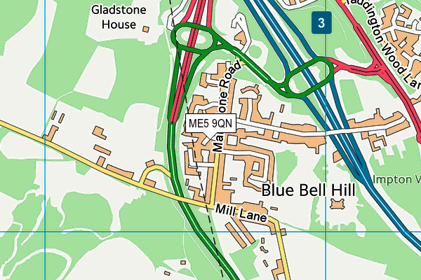 ME5 9QN map - OS VectorMap District (Ordnance Survey) ME5 9QN map - OS VectorMap District (Ordnance Survey)
