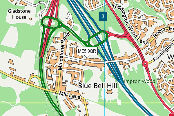 ME5 9QR map - OS VectorMap District (Ordnance Survey) ME5 9QR map - OS VectorMap District (Ordnance Survey)