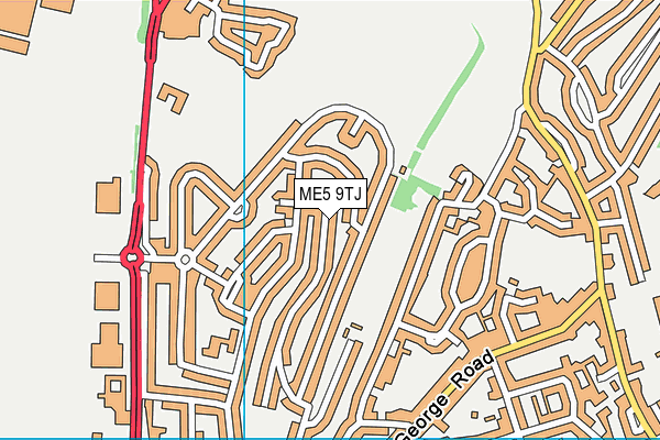 ME5 9TJ map - OS VectorMap District (Ordnance Survey) ME5 9TJ map - OS VectorMap District (Ordnance Survey)