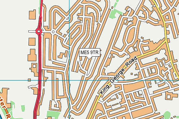 ME5 9TR map - OS VectorMap District (Ordnance Survey) ME5 9TR map - OS VectorMap District (Ordnance Survey)