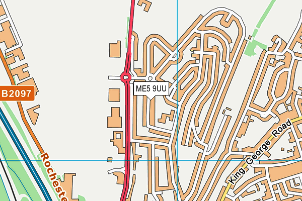 ME5 9UU map - OS VectorMap District (Ordnance Survey) ME5 9UU map - OS VectorMap District (Ordnance Survey)