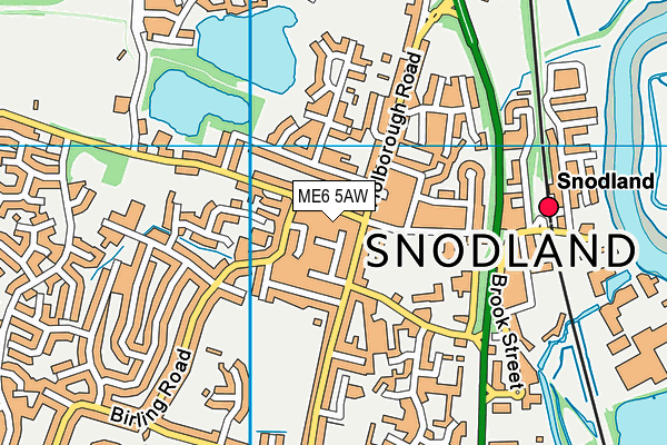 ME6 5AW map - OS VectorMap District (Ordnance Survey)