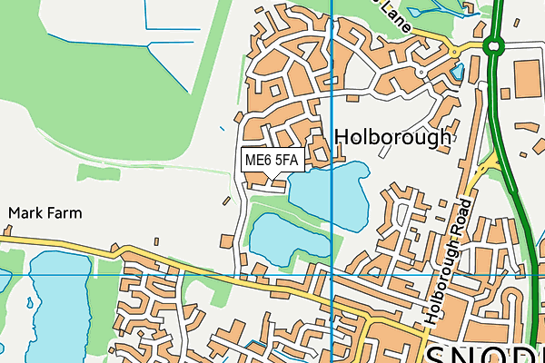 ME6 5FA map - OS VectorMap District (Ordnance Survey)