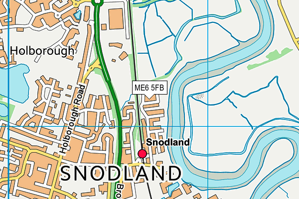 ME6 5FB map - OS VectorMap District (Ordnance Survey)