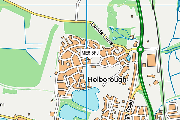 ME6 5FJ map - OS VectorMap District (Ordnance Survey)