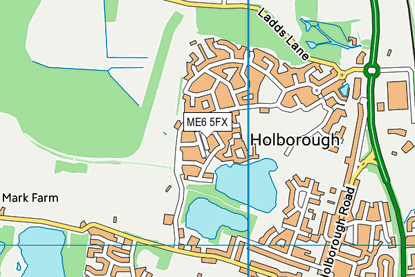 ME6 5FX map - OS VectorMap District (Ordnance Survey) ME6 5FX map - OS VectorMap District (Ordnance Survey)