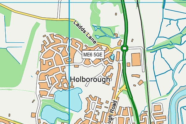 ME6 5GE map - OS VectorMap District (Ordnance Survey)