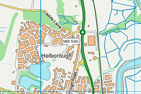 ME6 5GN map - OS VectorMap District (Ordnance Survey) ME6 5GN map - OS VectorMap District (Ordnance Survey)