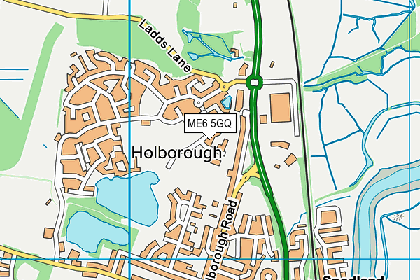 ME6 5GQ map - OS VectorMap District (Ordnance Survey)