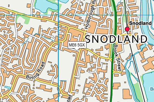 ME6 5GX map - OS VectorMap District (Ordnance Survey)