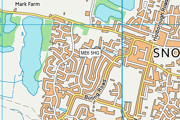 ME6 5HG map - OS VectorMap District (Ordnance Survey) ME6 5HG map - OS VectorMap District (Ordnance Survey)