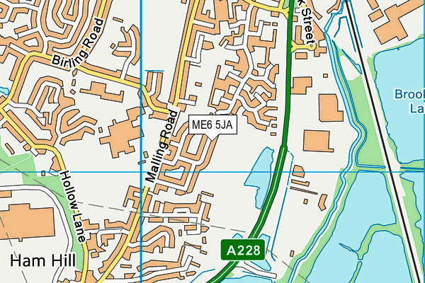 ME6 5JA map - OS VectorMap District (Ordnance Survey)