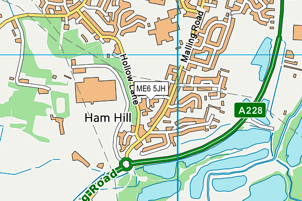 ME6 5JH map - OS VectorMap District (Ordnance Survey) ME6 5JH map - OS VectorMap District (Ordnance Survey)