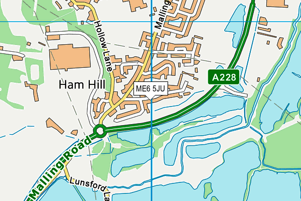 ME6 5JU map - OS VectorMap District (Ordnance Survey) ME6 5JU map - OS VectorMap District (Ordnance Survey)