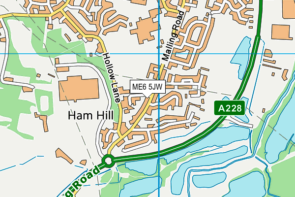 ME6 5JW map - OS VectorMap District (Ordnance Survey) ME6 5JW map - OS VectorMap District (Ordnance Survey)