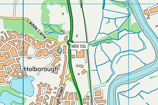ME6 5SL map - OS VectorMap District (Ordnance Survey)