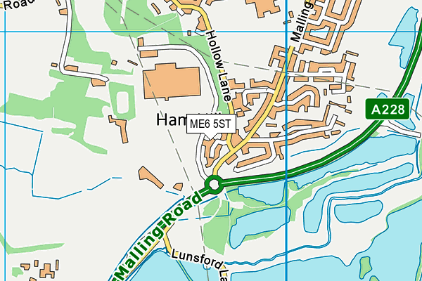 ME6 5ST map - OS VectorMap District (Ordnance Survey)