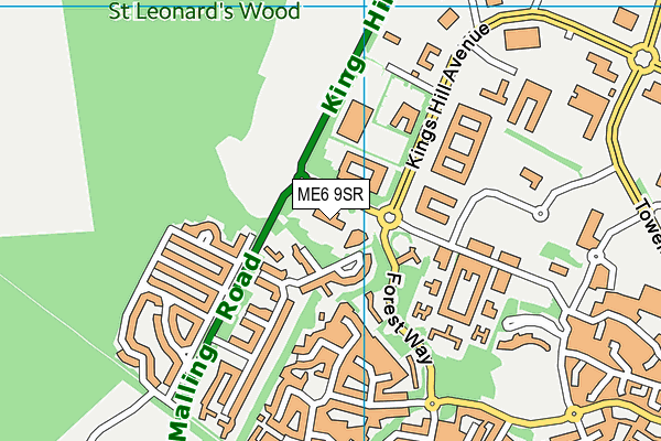 ME6 9SR map - OS VectorMap District (Ordnance Survey) ME6 9SR map - OS VectorMap District (Ordnance Survey)