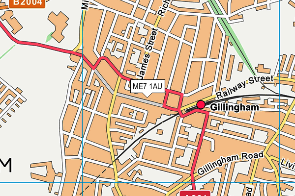 ME7 1AU map - OS VectorMap District (Ordnance Survey)