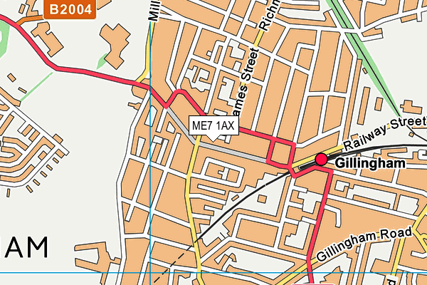 ME7 1AX map - OS VectorMap District (Ordnance Survey) ME7 1AX map - OS VectorMap District (Ordnance Survey)