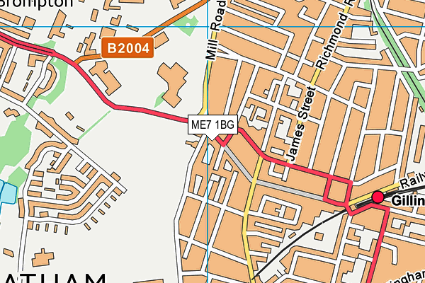 ME7 1BG map - OS VectorMap District (Ordnance Survey) ME7 1BG map - OS VectorMap District (Ordnance Survey)