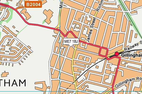 ME7 1BJ map - OS VectorMap District (Ordnance Survey) ME7 1BJ map - OS VectorMap District (Ordnance Survey)