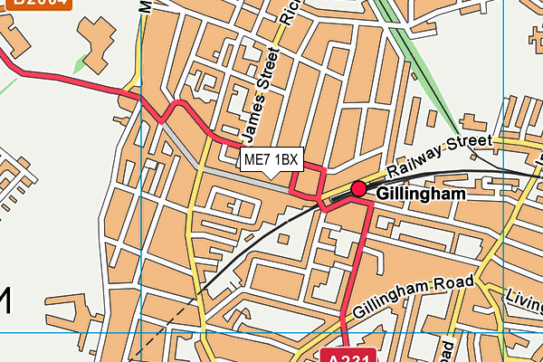 ME7 1BX map - OS VectorMap District (Ordnance Survey) ME7 1BX map - OS VectorMap District (Ordnance Survey)