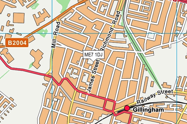 ME7 1DJ map - OS VectorMap District (Ordnance Survey) ME7 1DJ map - OS VectorMap District (Ordnance Survey)