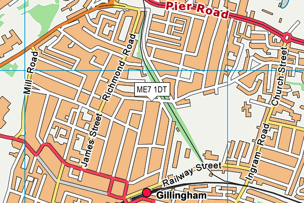 ME7 1DT map - OS VectorMap District (Ordnance Survey) ME7 1DT map - OS VectorMap District (Ordnance Survey)