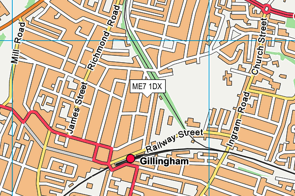ME7 1DX map - OS VectorMap District (Ordnance Survey) ME7 1DX map - OS VectorMap District (Ordnance Survey)