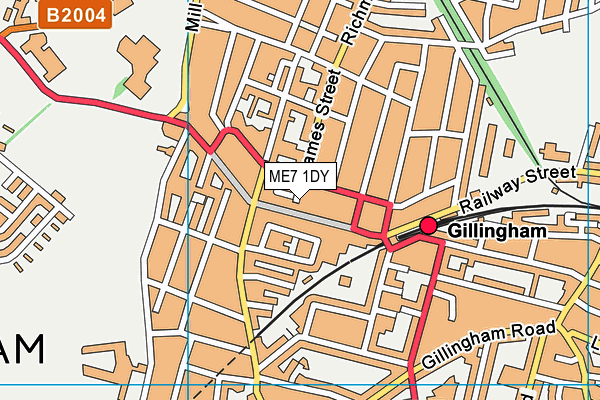 ME7 1DY map - OS VectorMap District (Ordnance Survey) ME7 1DY map - OS VectorMap District (Ordnance Survey)