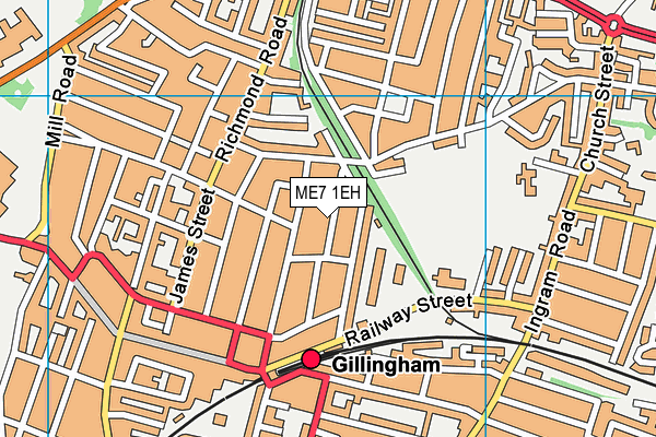 ME7 1EH map - OS VectorMap District (Ordnance Survey) ME7 1EH map - OS VectorMap District (Ordnance Survey)