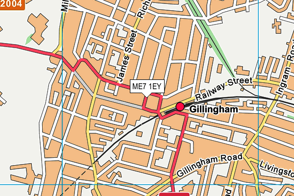 ME7 1EY map - OS VectorMap District (Ordnance Survey) ME7 1EY map - OS VectorMap District (Ordnance Survey)